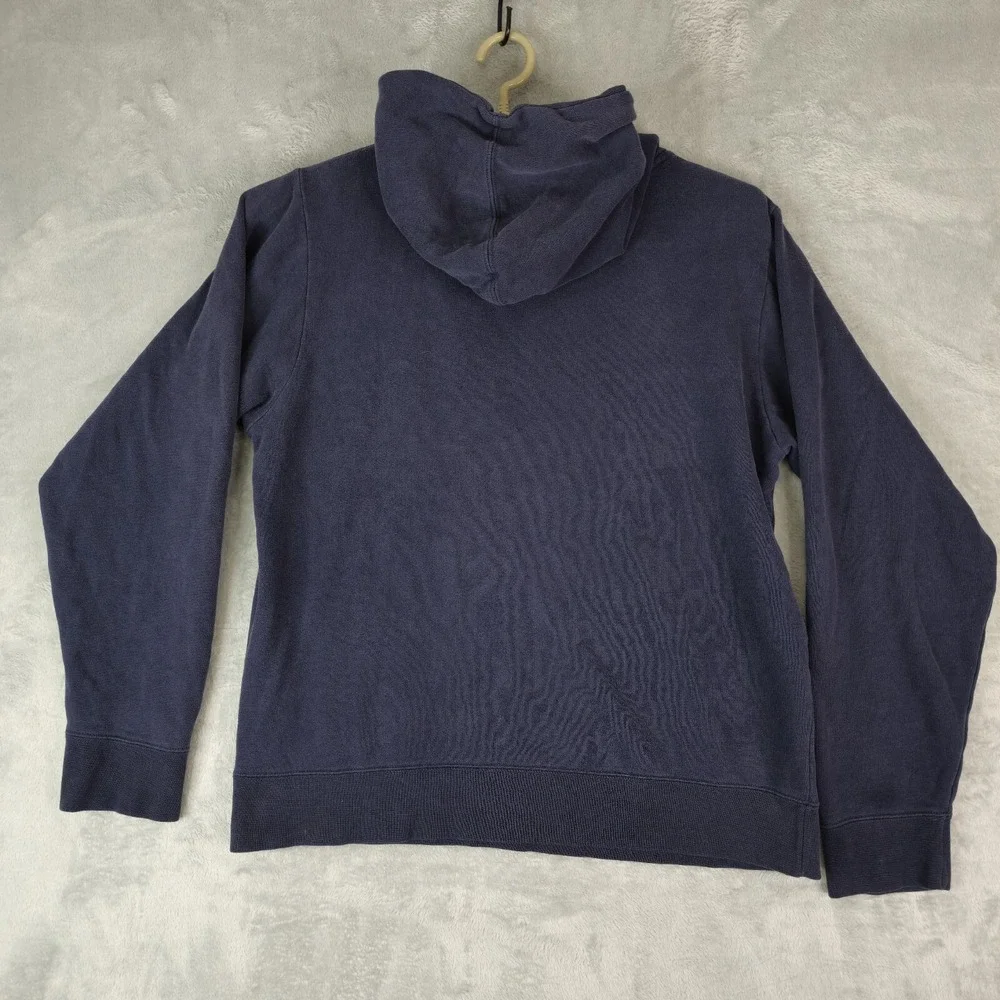 The North Face Hoodie Mens Medium Big Logo Pullover Sweater Blue‎